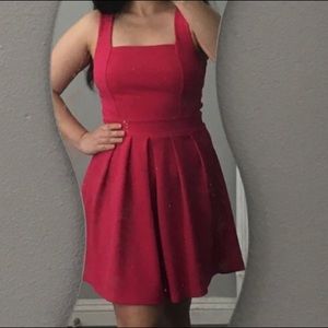 Rose Pink Sleeveless A-line Valentine Dress